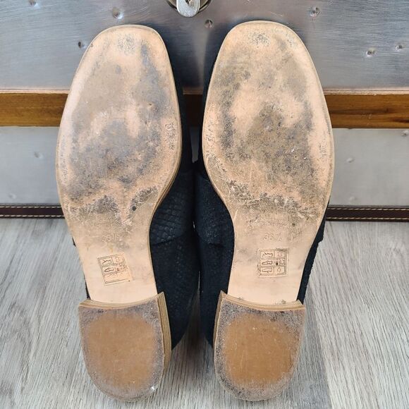 Free People At Ease Suede Snake Pattern Loafers size 6.5 - Picture 11 of 11